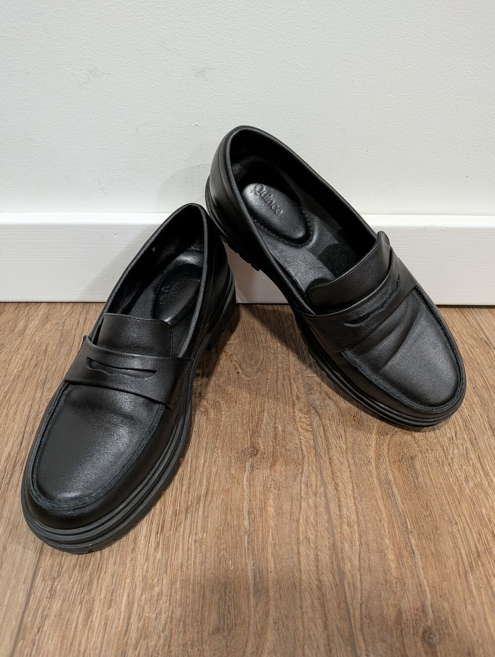 Quince Italian Leather Lug Sole Loafer in Black